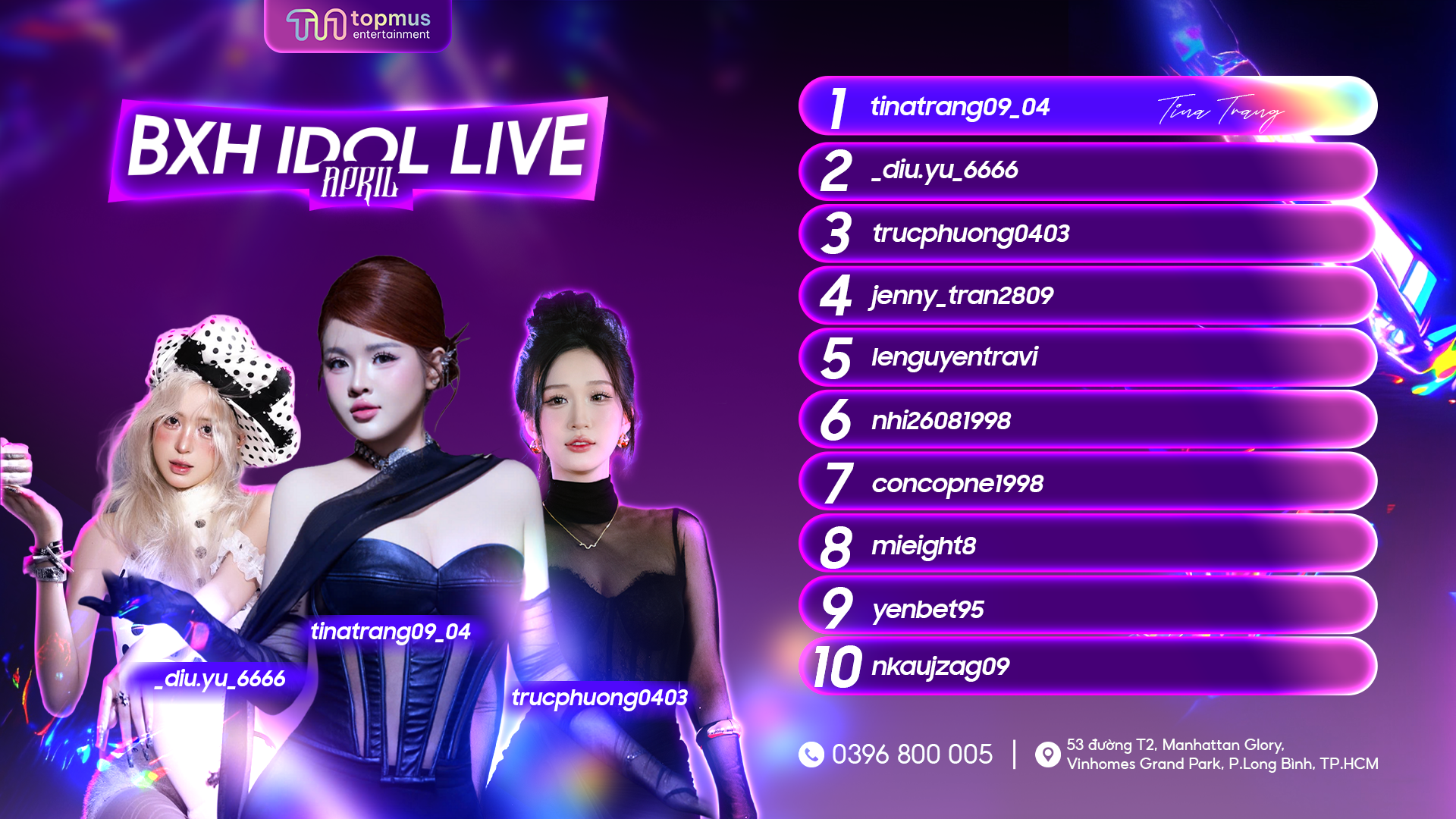 🌟  [TOPMUS] VINH DANH TOP 10 NHÀ SÁNG TẠO LIVE XUẤT SẮC THÁNG 4 🌟